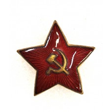 Звезда-кокарда, 38 мм, оригинал 1940 г., для комначсостава РККА